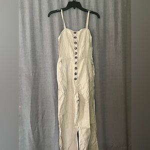 Linen Tan Jumpsuit